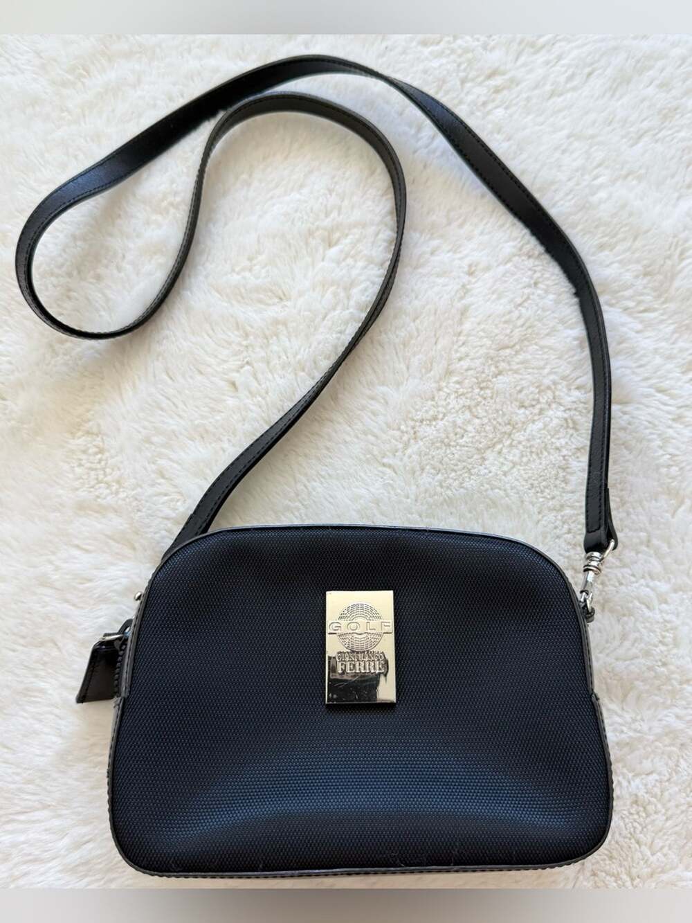 Gianfranco Ferre Golf crossbody black bag Authentic